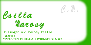 csilla marosy business card